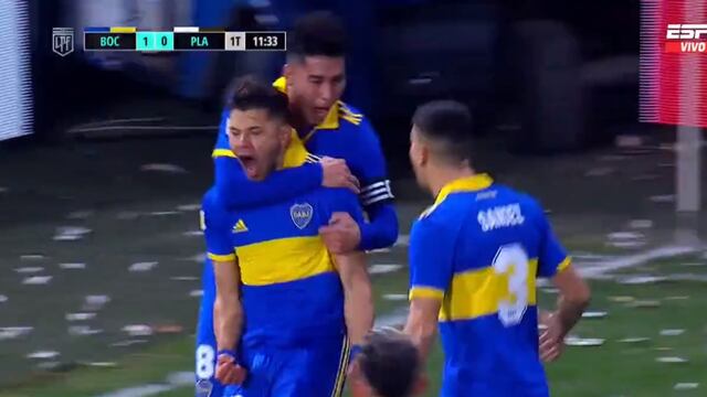 El golazo de tiro libre de Óscar Romero para el 1-0 de Boca vs. Platense en La Bombonera [VIDEO]