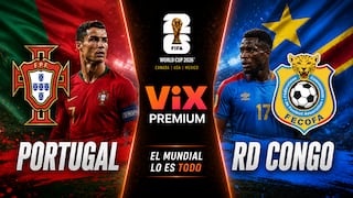 ViX Premium pasó por TV y Online el partido Portugal 1-1 RD Congo con Cristiano Ronaldo por el Mundial FIFA 2026