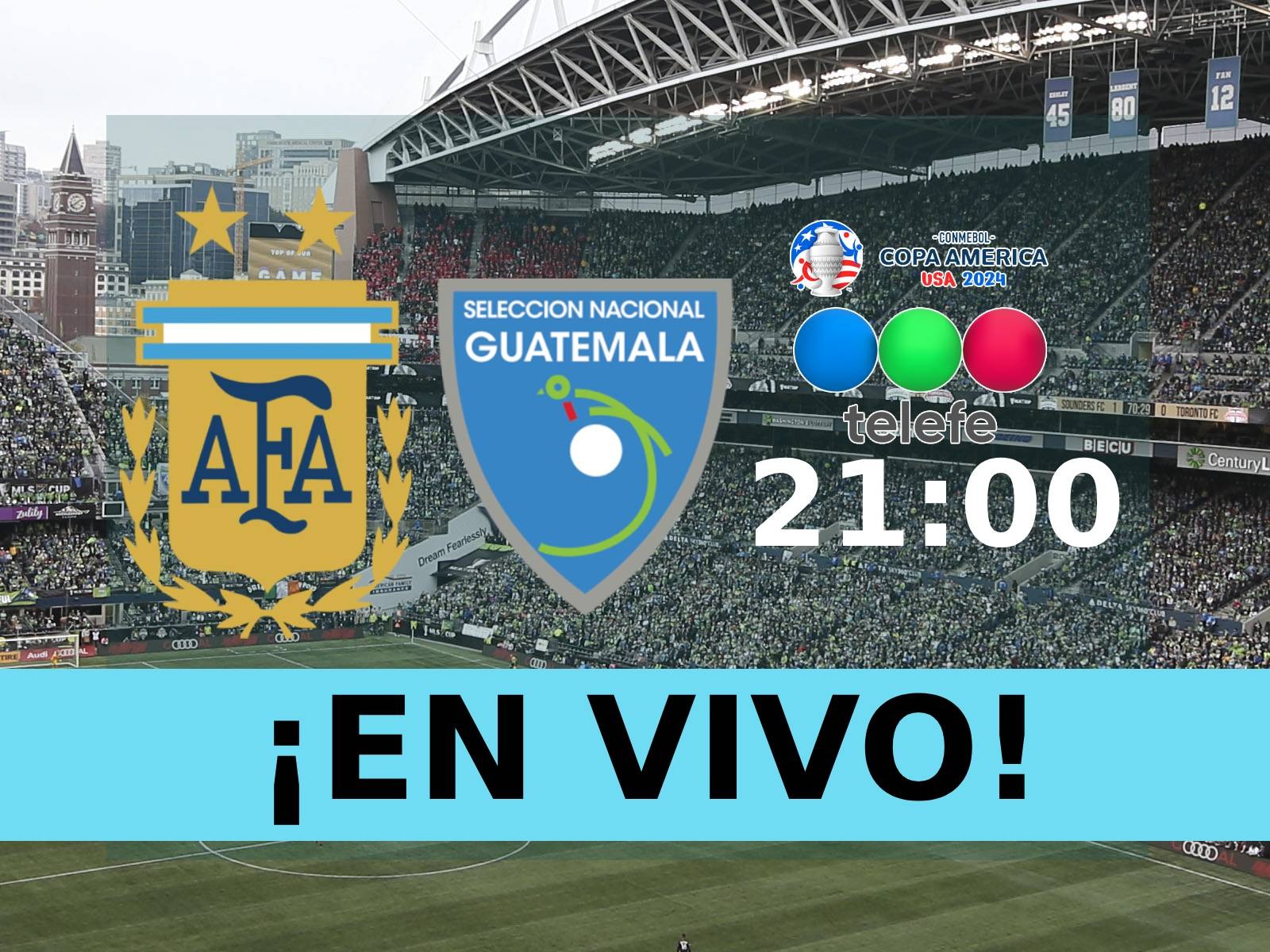 Telefe transmitió el juego Argentina-Guatemala desde el estadio FedExField de la ciudad de Maryland, Estados Unidos, por amistoso internacional de la Copa América 2024. (Foto: Telefe)