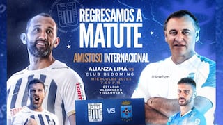 ¡De vuelta a Matute! Alianza Lima anunció amistoso internacional con Blooming de Bolivia