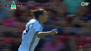 Ibrahimovic marcó su primer gol por Premier League en el United