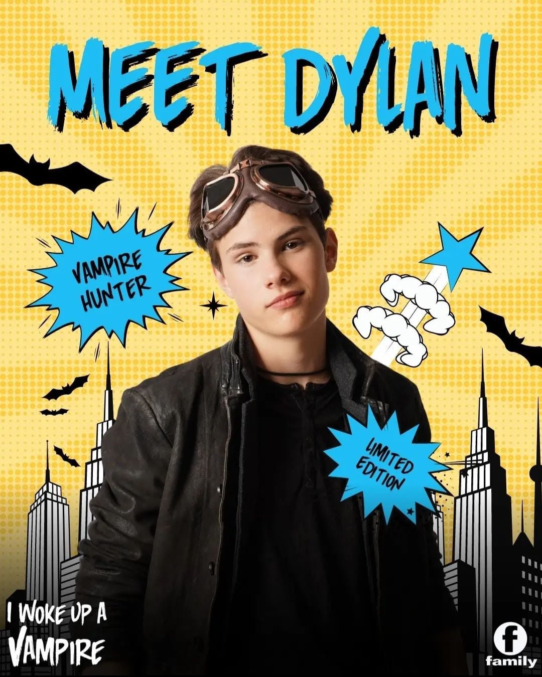 Zebastin Borjeau como Dylan Helsing en la serie “Me desperté vampira” (Foto: The Family Channel)