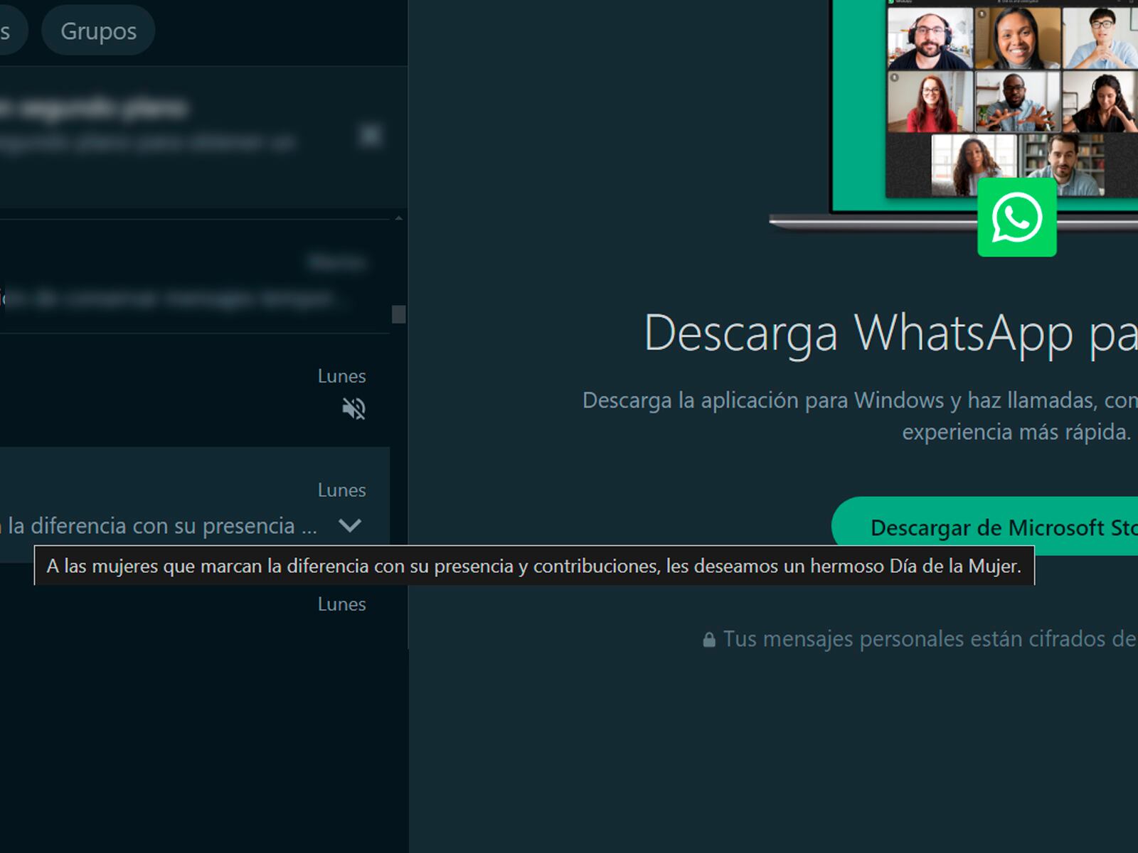 WHATSAPP | Así se mostrarán los mensajes de WhatsApp Web sin necesidad de abrir la aplicación. (Foto: MAG - Rommel Yupanqui)