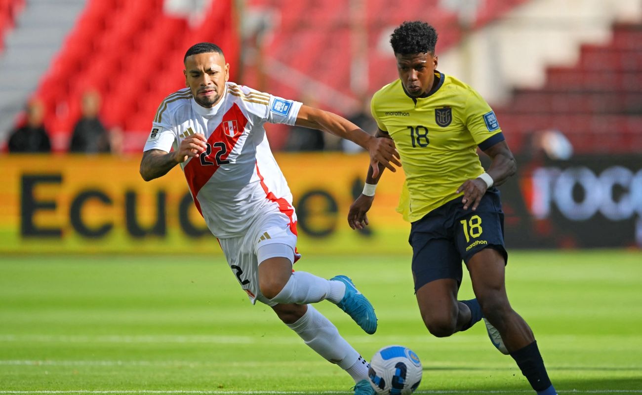Perú perdió 1-0 ante Ecuador en la fecha 8 de las Eliminatorias al Mundial 2026. (Foto: Getty Images)