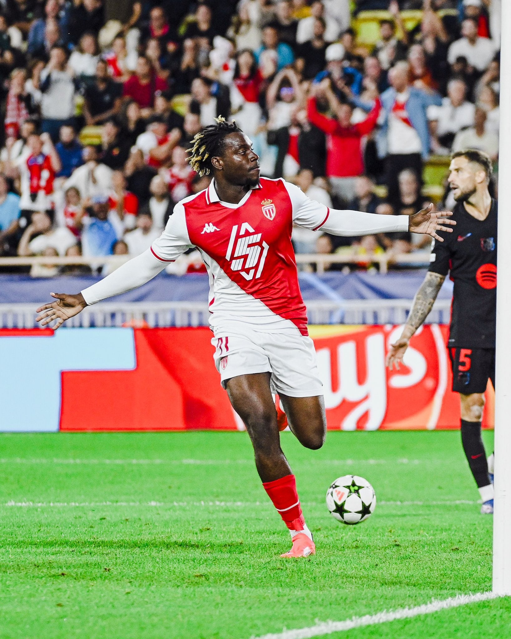 George Ilenikhena le dio el triunfo a Mónaco sobre Barcelona. (Foto: Difusión)