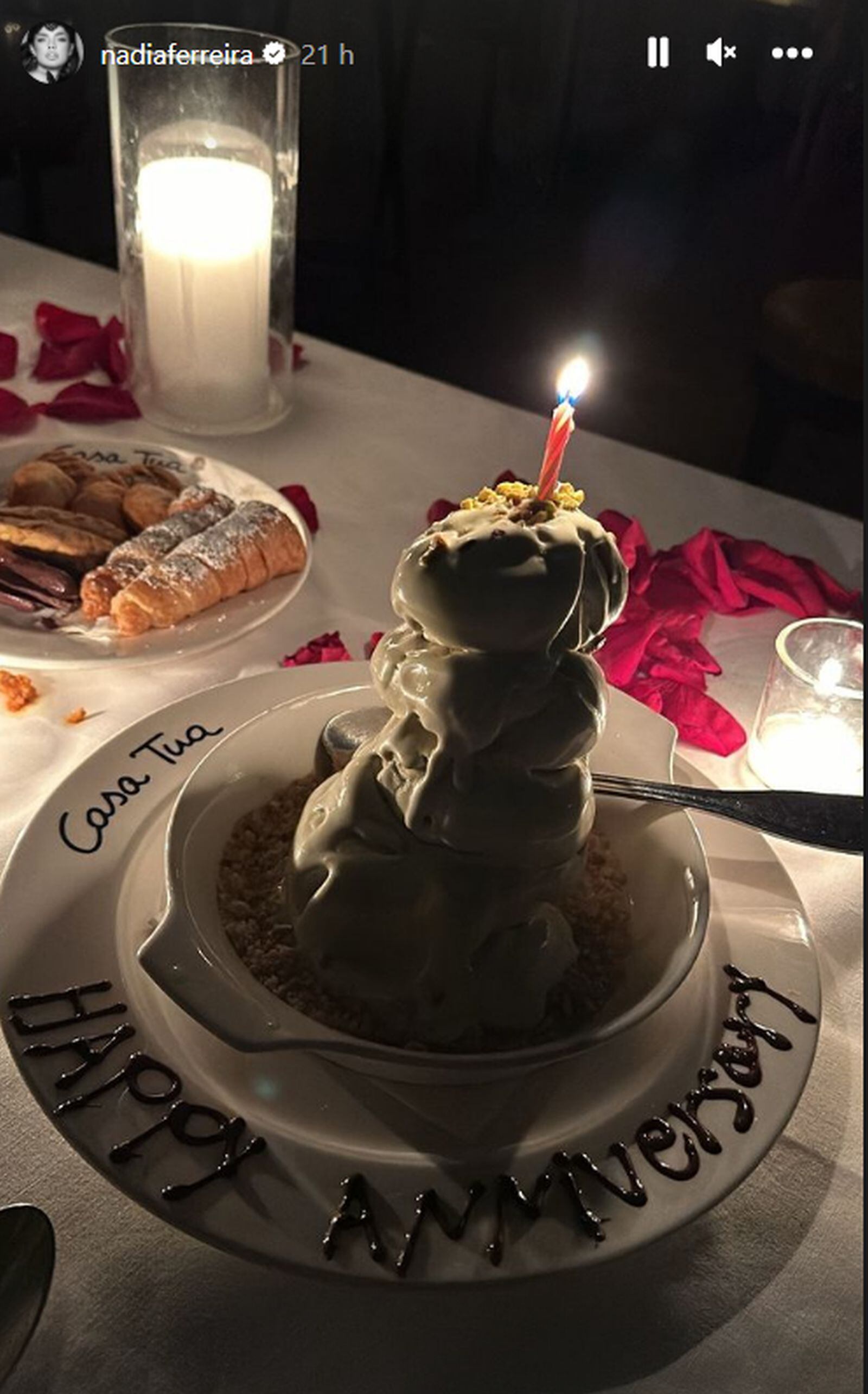 Nadia Ferreyra y Marc Anthony celebran su primer aniversario de bodas (Foto: Nadia Ferreyra y Marc Anthony /Instagram)