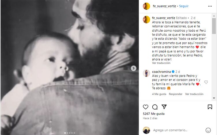 La hermana de Pedro Suárez-Vértiz le rindió homenaje al rockero peruano (Foto: PSV / Facebook)