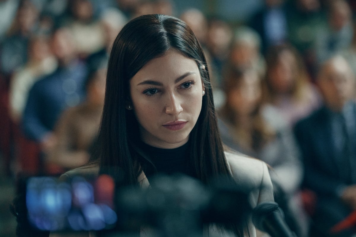 Rosa Peral (Úrsula Corberó) en el juicio por el asesinato de Pedro Rodríguez "El cuerpo en llamas" (Foto: Netflix)