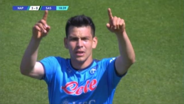 ¡Gol del Chucky Lozano! Marcó para el 3-0 de Napoli vs. Sassuolo en Serie A  [VIDEO]