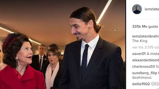 Ibrahimovic y su sutil comentario en una foto acompañado de la Reina de Suecia