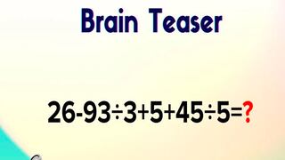 Si tienes una inteligencia superior, podrás resolver este reto matemático en 5 segundos