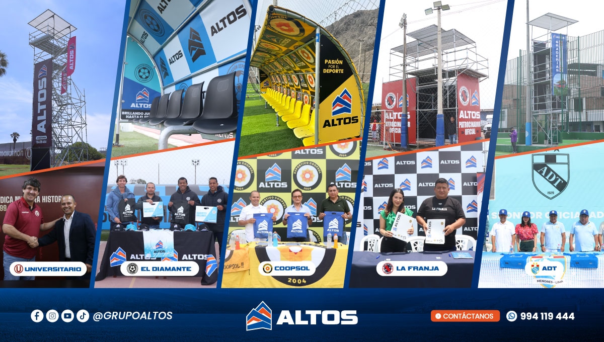 Grupo Altos apoya a los clubes profesionales y formativos con estructuras metálicas para mejorar el fútbol peruano. (Imagen: Difusión)