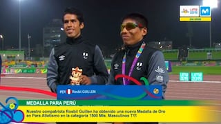 ¡Emoción al máximo! Rosbil Guillén recibió medalla de oro en conmovedora ceremonia en los Parapanamericanos [VIDEO]
