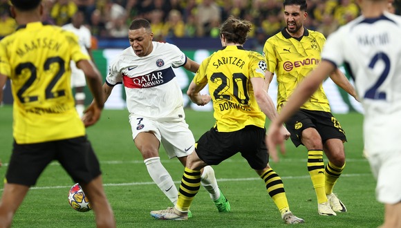 PSG vs Dortmund se enfrentaron por el partido de ida de la Champions League. (Foto: AFP)