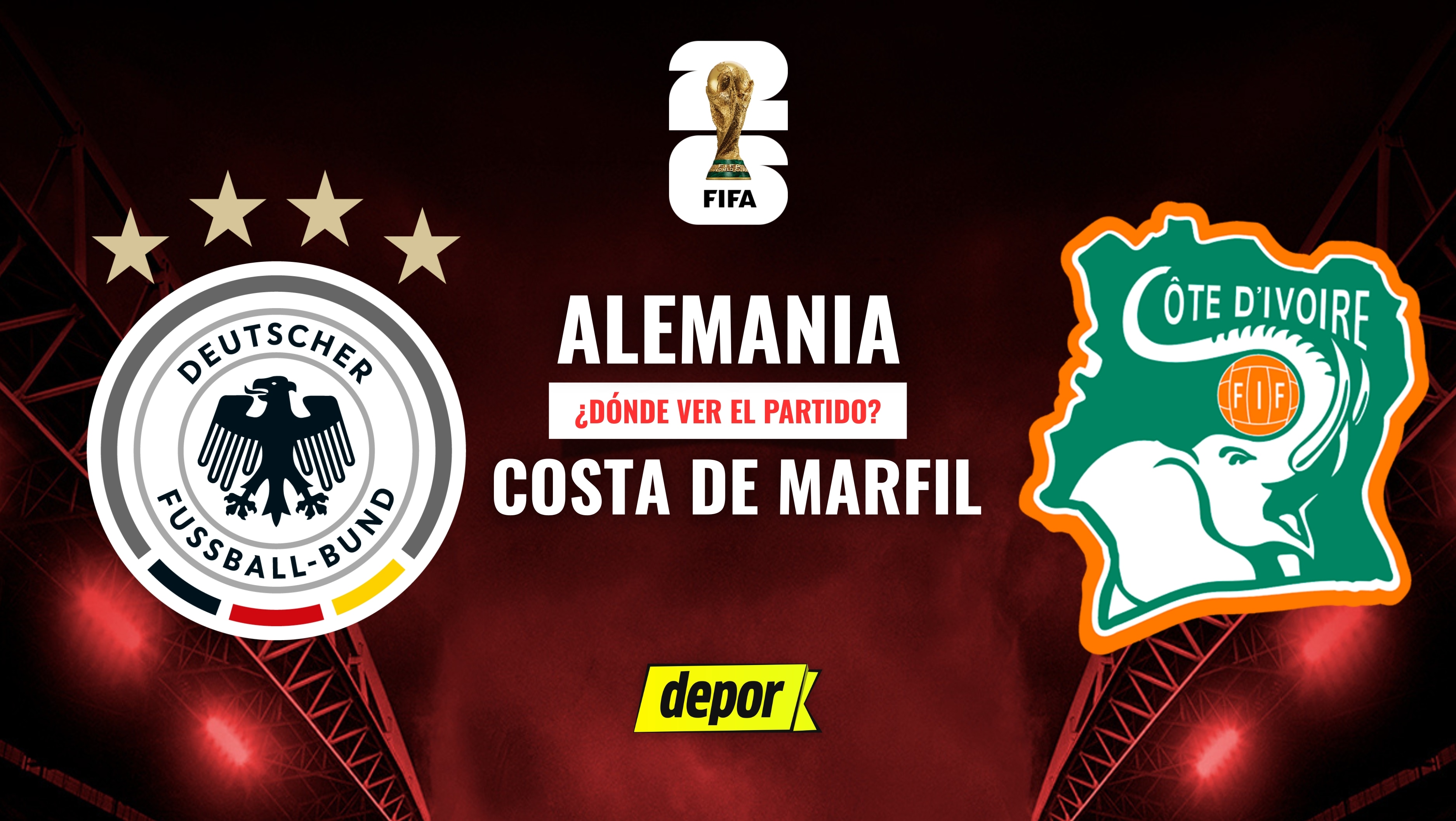 Alemania vs. Costa de Marfil. (Diseño: Depor)