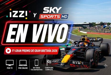 Izzi y SKY Sports HD transmitieron la carrera del GP de Gran Bretaña 2026, con Checo Pérez, en México
