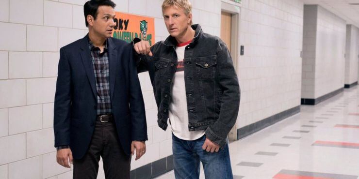 La pareja principal de "Cobra Kai" está conformada por Johnny Lawrence y Daniel LaRusso, interpretados por William Zapka y Ralph Macchio. (Foto: Netflix)