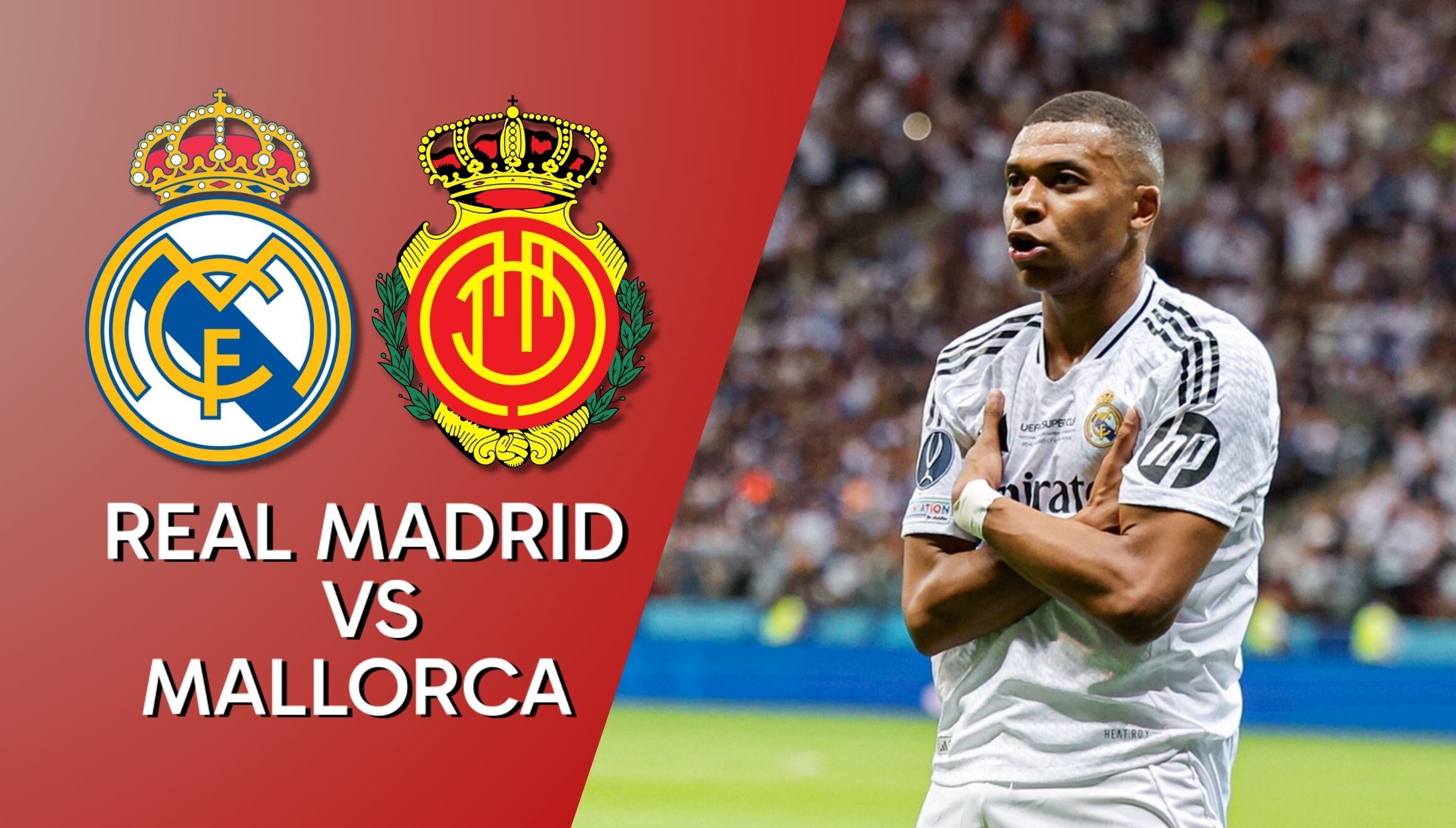 ¡El Real Madrid recibe al Mallorca! ¿A qué hora juega Kylian Mbappé? ¿En qué canal lo puedo ver? Toda la información que necesitas para disfrutar del encuentro EN VIVO por LaLiga 2024-25. | Crédito: Composición Mix