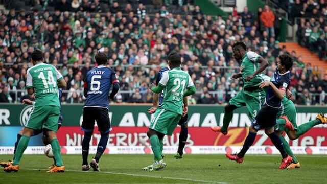 Con Claudio Pizarro: Werder Bremen igualó 1-1 con Hoffenheim por Bundesliga