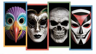 Elige una de las máscaras en esta imagen para conocer qué tipo de carácter tienes