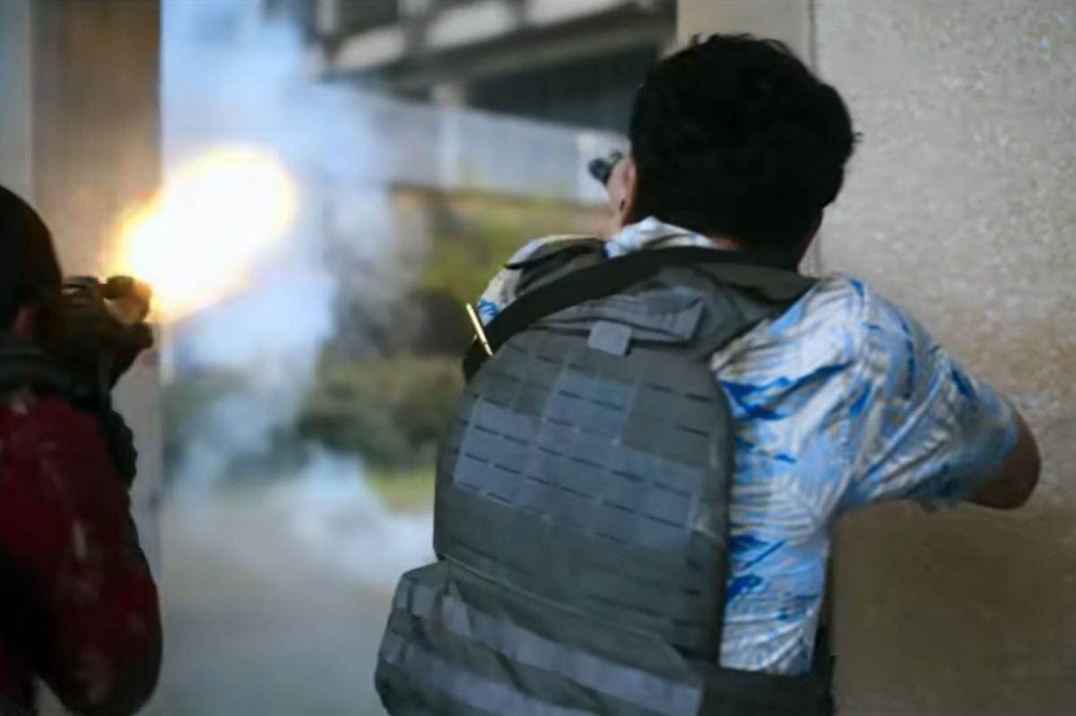 Los ciudadanos de varios estados se levantaron en "Civil War", por lo que buscan sacar a su presidente (Foto: A24)