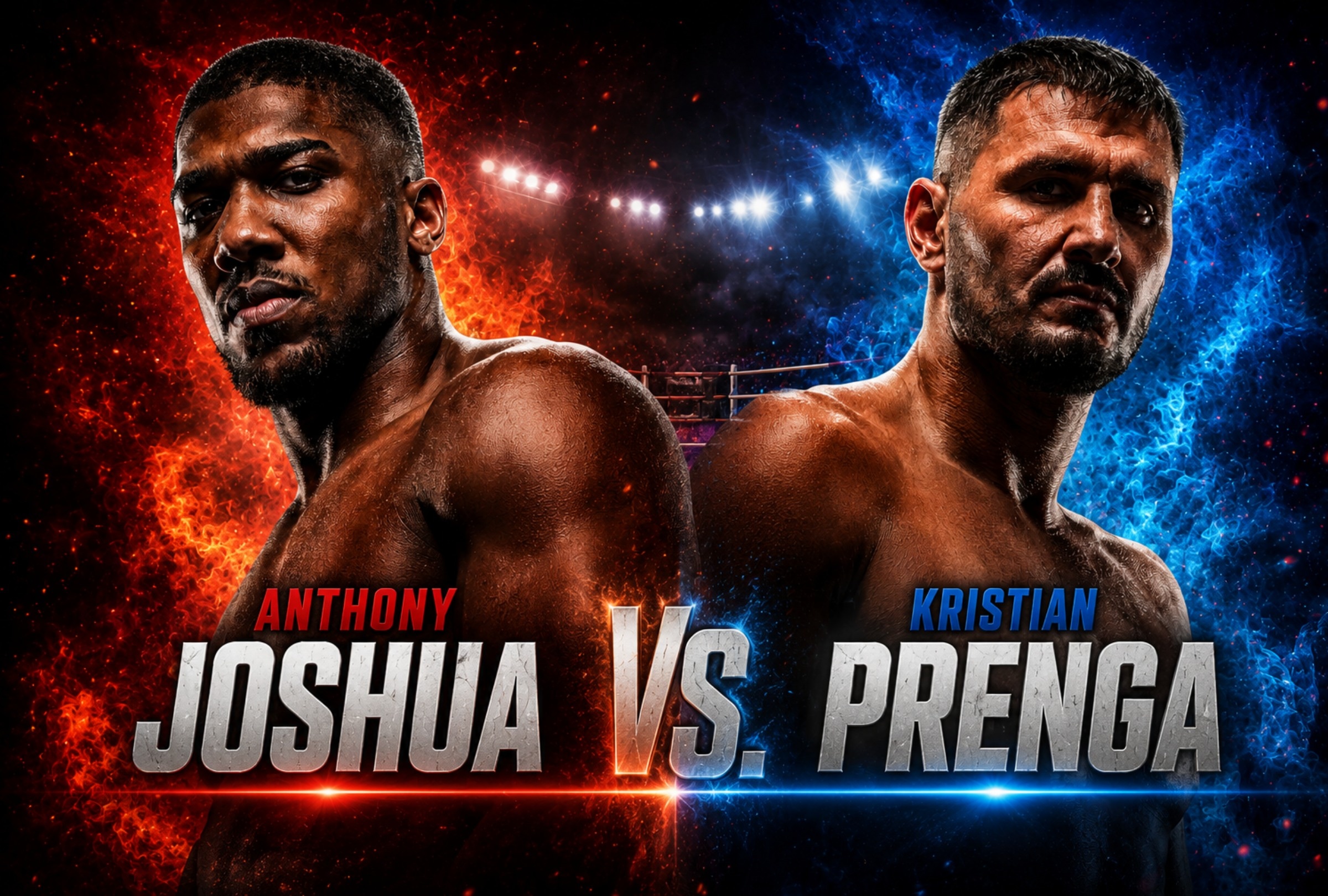 YEDA, HIYAZ, (ARABIA SAUDITA), 25/07/2026. Canal para ver la pelea de Anthony Joshua vs. Kristian Prenga EN VIVO y EN DIRECTO por la pelea de boxeo más esperada en los últimos tiempos. FOTO: Imagen creada por ChapGPT.