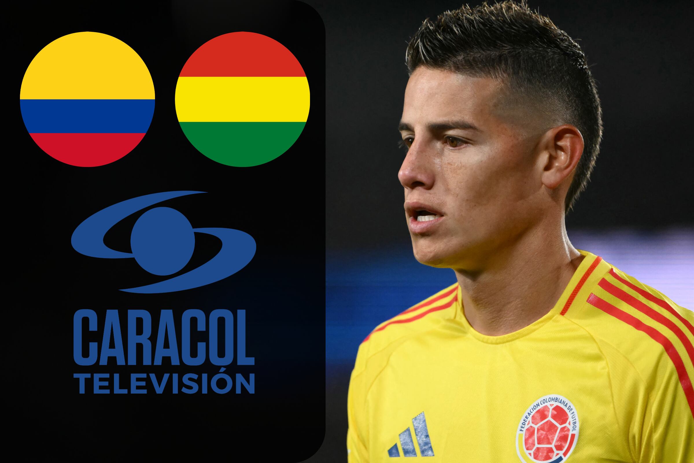Señal de GOL Caracol TV para ver el partido de Colombia vs. Bolivia por la Jornada 17 de las Eliminatorias 2026. (Foto: AFP / Composición Depor)