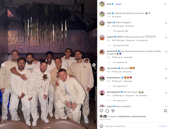 Vinicius Jr fue otro de los jugadores que la pasó en Familia | Foto: IG