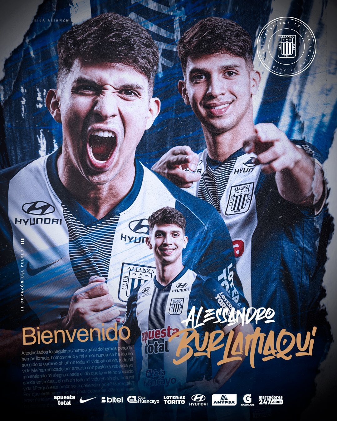 Alessandro Burlamaqui fue presentado como el cuarto refuerzo de Alianza Lima. (Foto: @ClubALOficial)