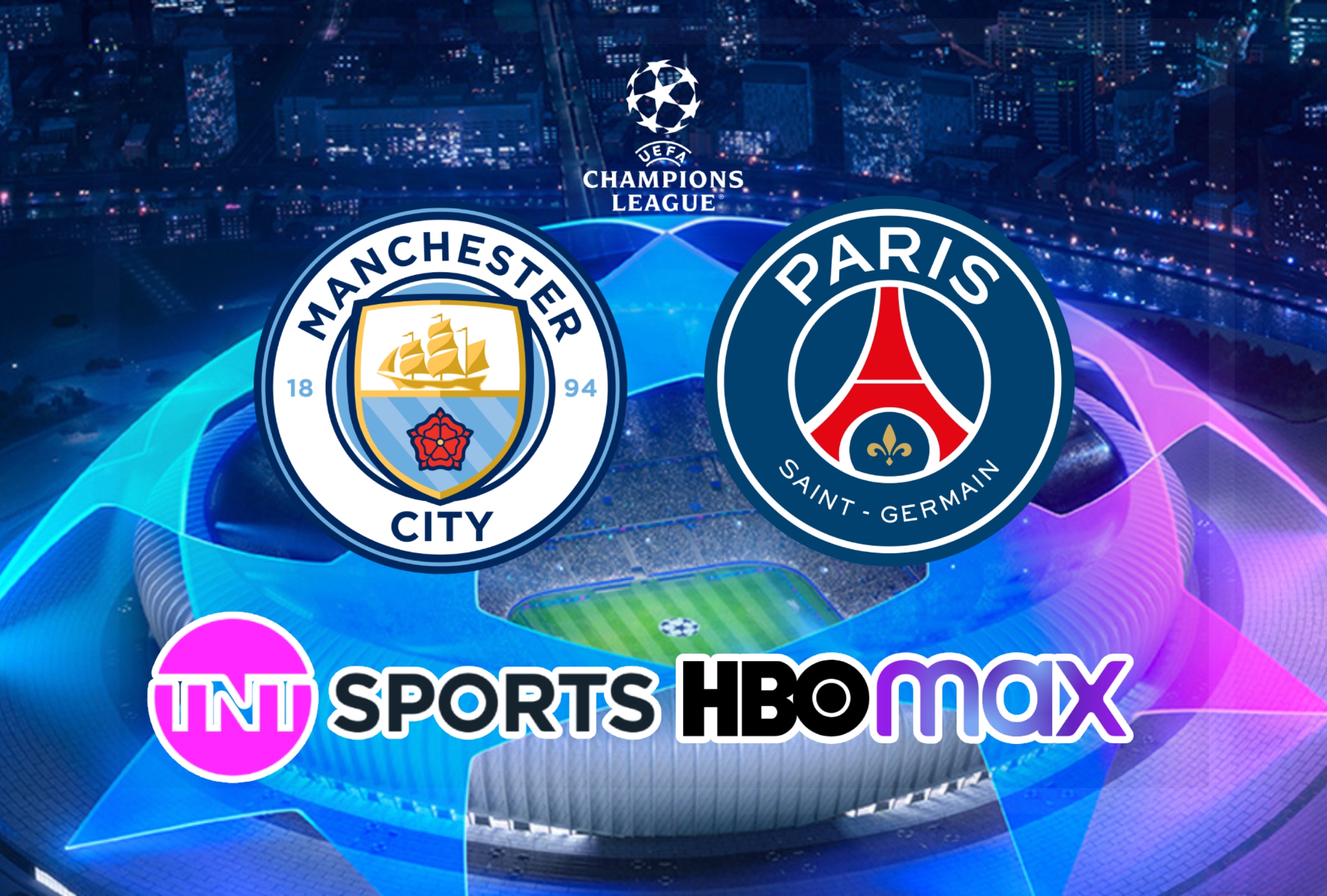 MANCHESTER, INGLATERRA (REINO UNIDO), 14/10/2026.- Cobertura oficial de TNT Sports y HBO MAX EN VIVO ONLINE para ver el partido Manchester City vs. París Saint-Germain hoy por la fecha 2 de la fase liga de la UEFA Champions League 2026-27 en el Etihad Stadium de Manchester, Inglaterra. FOTO DE NOÉ YACTAYO