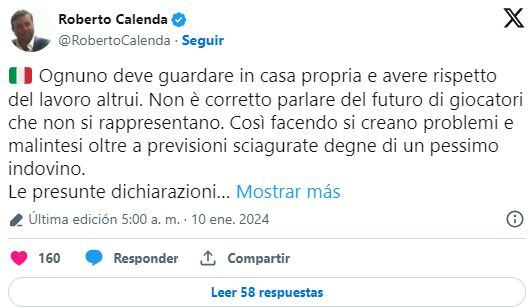 La palabra del agente de Osimhen.