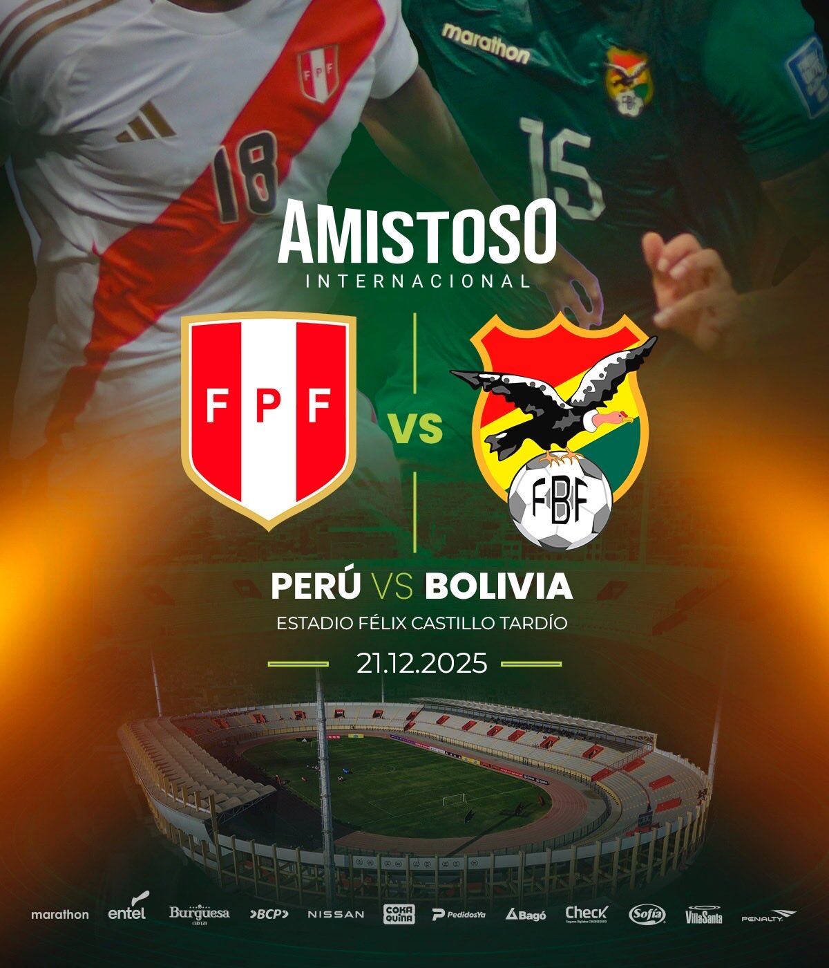 Selección Boliviana confirmó amistoso con Perú en diciembre. (Foto: @laverde_fbf)