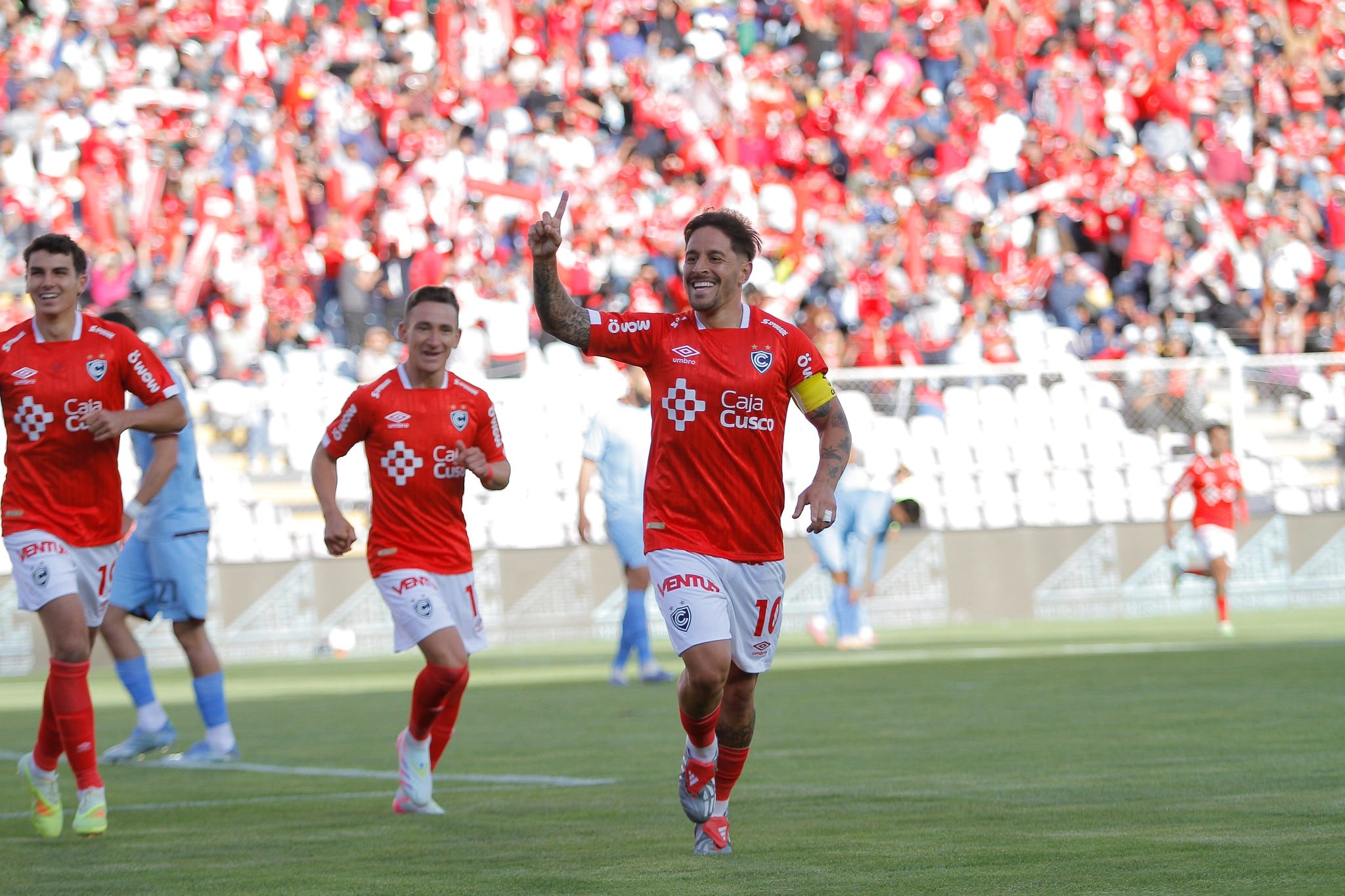 Alejandro Hohberg marcó el gol de Cienciano en el empate ante Bolívar en la presentación del cuadro cusqueño. (Foto: Cienciano)