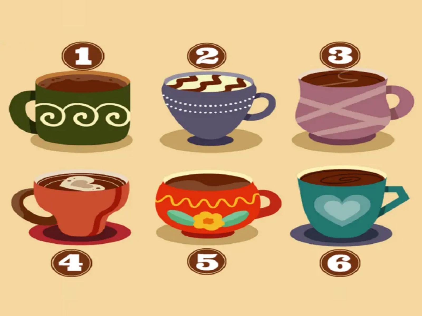 TEST VISUAL | En esta imagen se puede apreciar muchas tazas de café. Tienes que seleccionar una. (Foto: namastest.net)