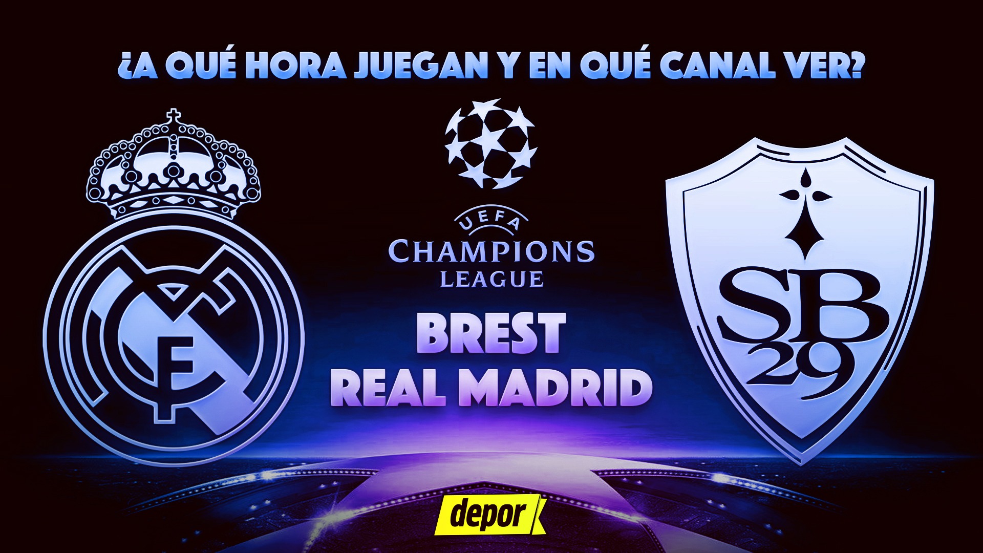 Real Madrid y Brest juegan por la Champions League. (Diseño: Depor)