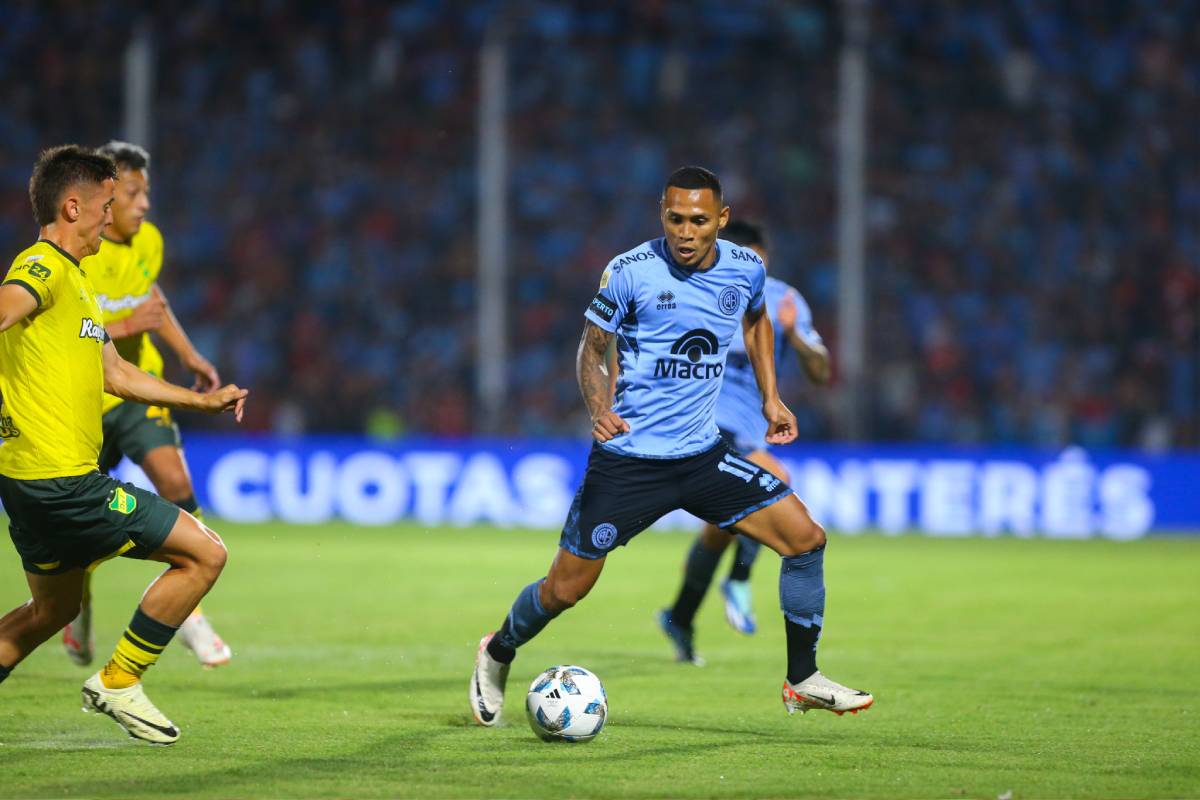 Reyna marcó cuatro goles con la camiseta de Belgrano en 2024. (Foto: Getty Images)