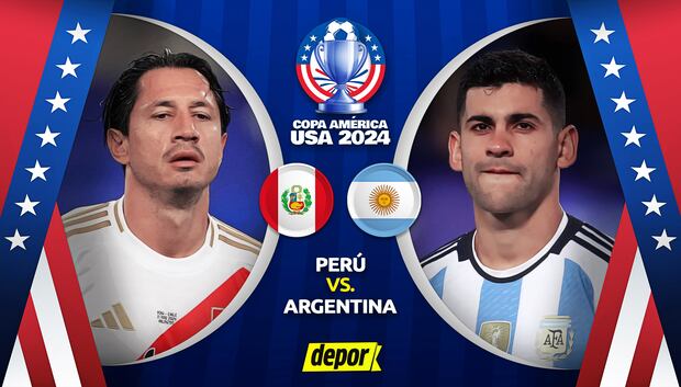 Perú y Argentina se enfrenta por la fecha 3 de la Copa América 2024. (Diseño: Depor)