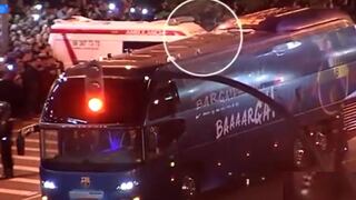 Apedreó el autobús del Barcelona, una cámara lo delató y el final no lo imaginó ni en pesadillas [VIDEO]