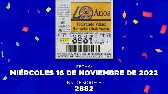 Lotería Nacional de Panamá de HOY, 16 de noviembre: resultados del Sorteo Miercolito