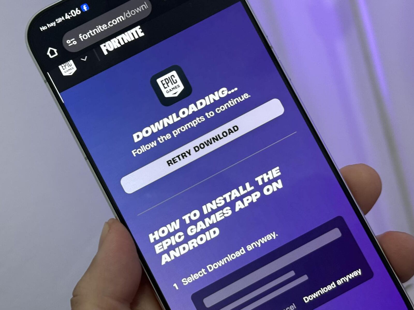 FORTNITE | Deberás, primero, entrar a Epic Games y bajar su APK. (Foto: MAG - Rommel Yupanqui)