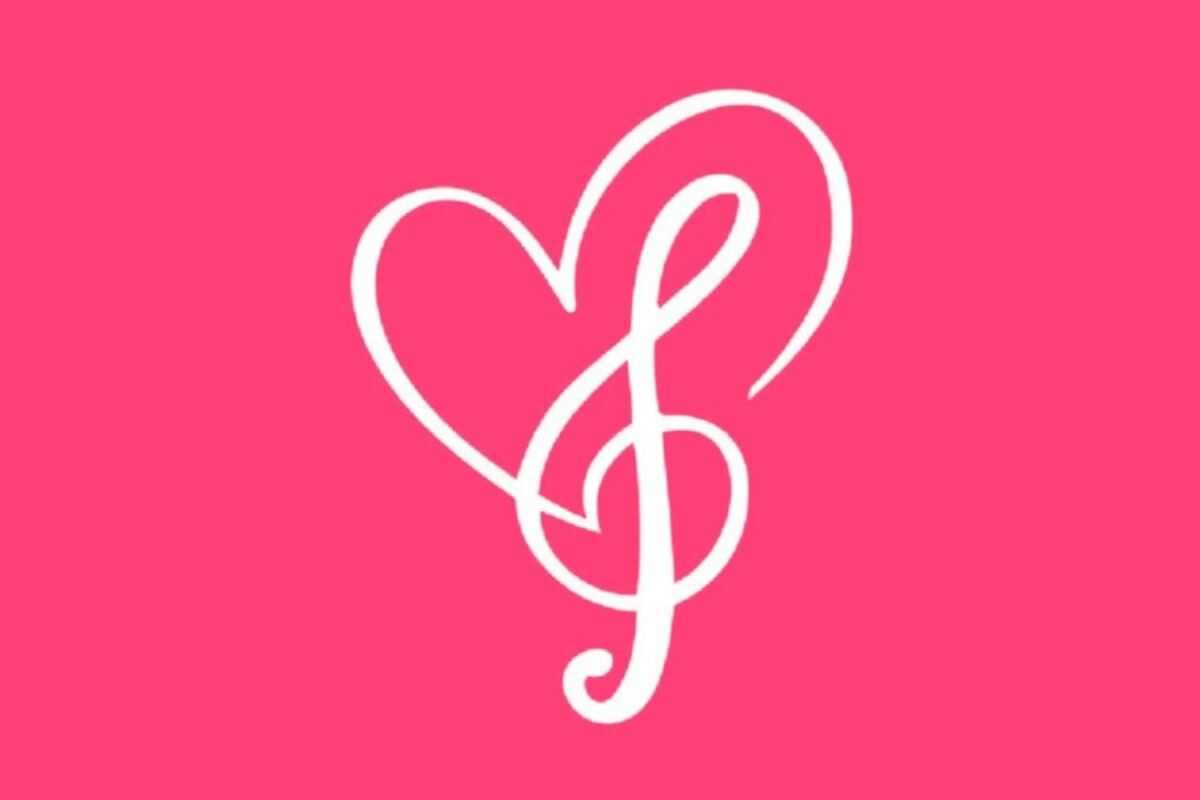 TEST VISUAL | Esta imagen, que posee un fondo de color rosado, te muestra dos dibujos: el de un corazón y el de una nota musical. (Foto: MDZ Online)