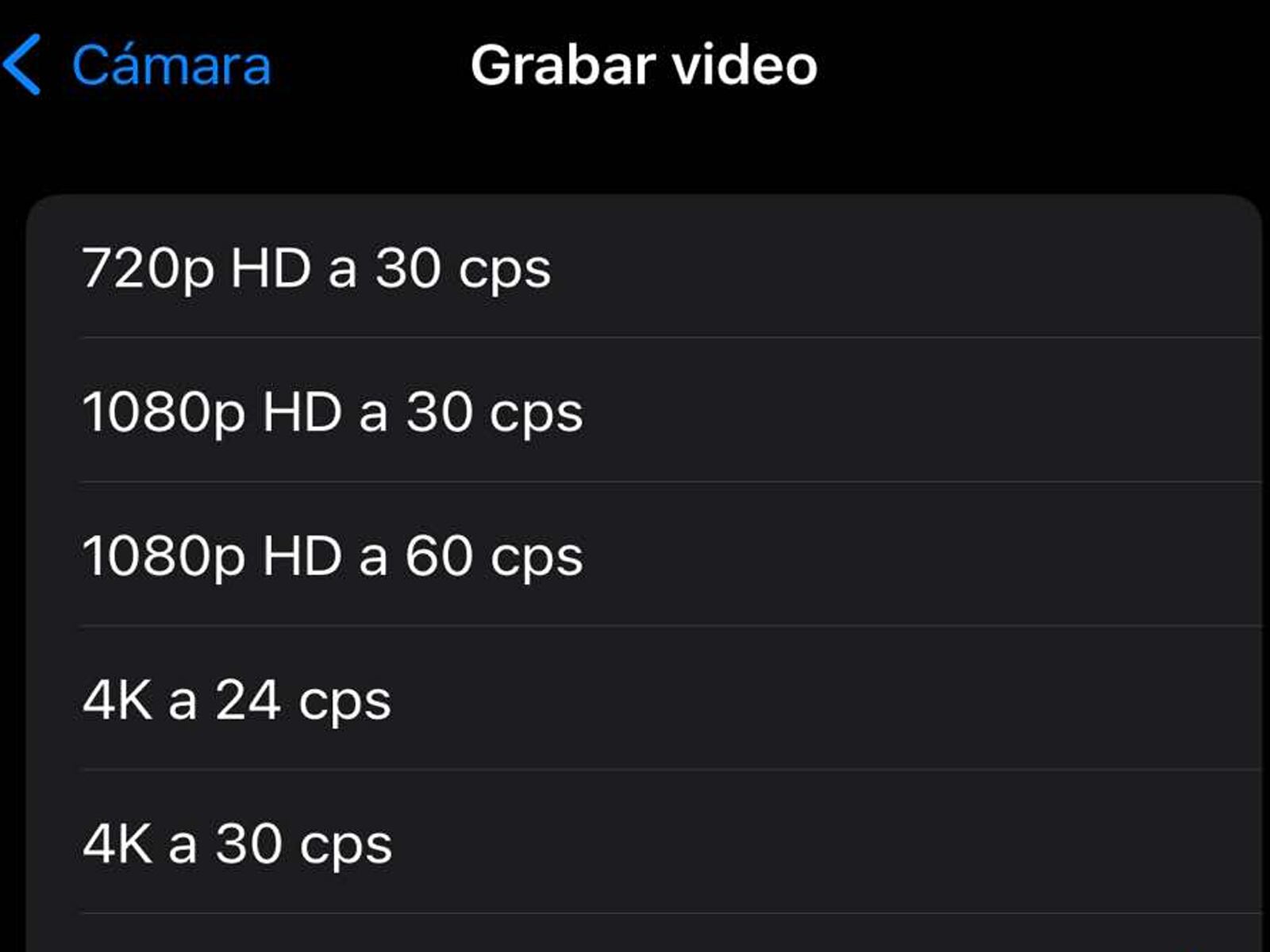 IPHONE | Elige la resolución más alta. (Foto: MAG - Rommel Yupanqui)