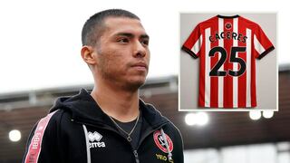 Con dorsal confirmado: Jefferson Cáceres se alista para su debut oficial con Sheffield United