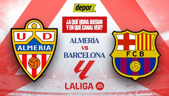 Almería y Barcelona juegan por la fecha 36 de LaLiga. (Diseño: Depor)