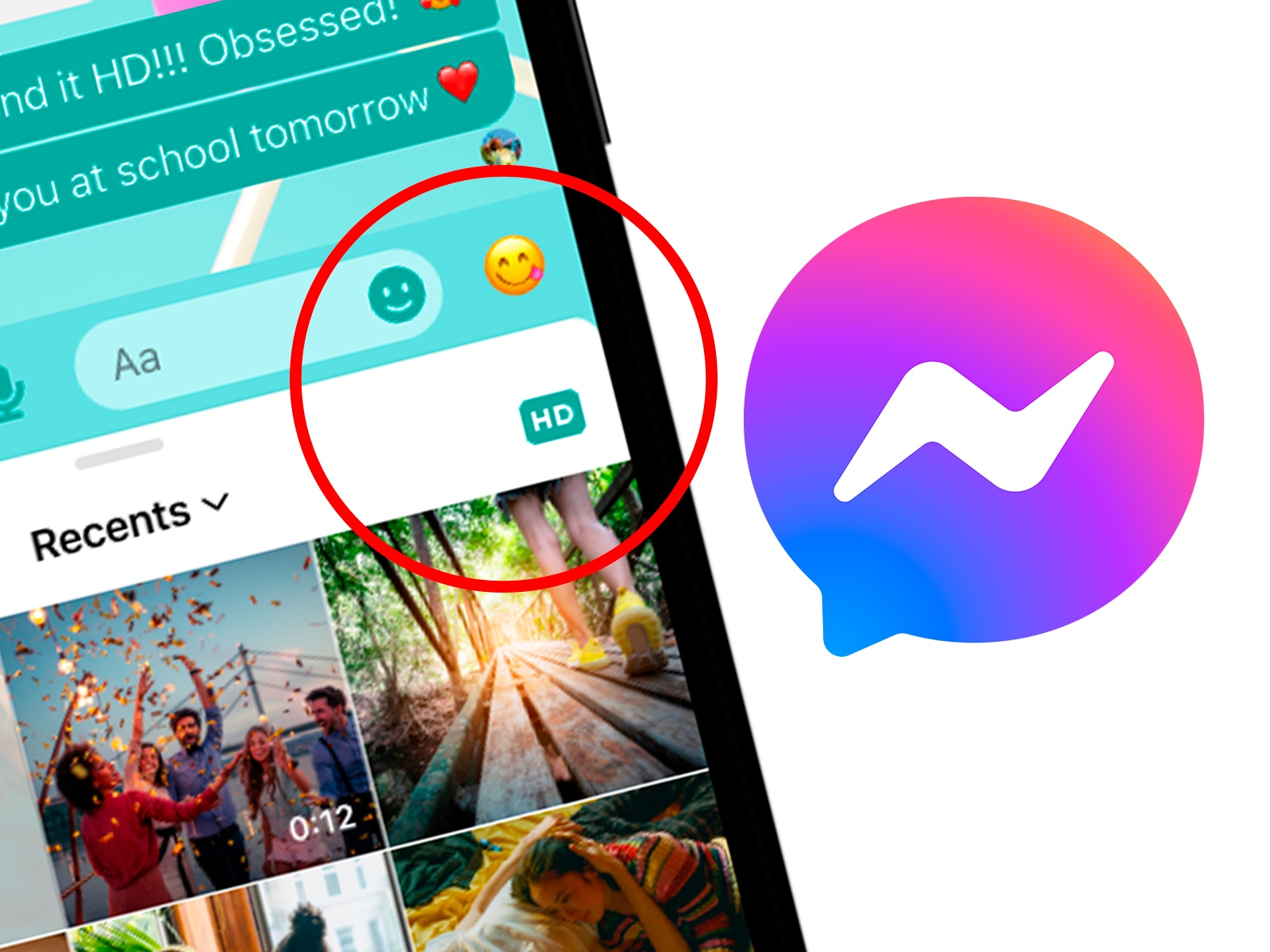 FACEBOOK | De esta manera aparecerá el botón para poder mandar fotos en HD en Facebook Messenger. (Foto: Meta)