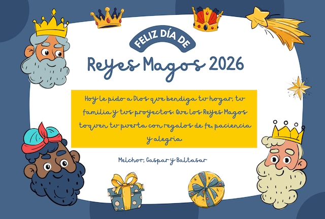 Hoy le pido a Dios que bendiga tu hogar, tu familia y tus proyectos. Que los Reyes Magos toquen tu puerta con regalos de fe, paciencia y alegría. ¡Feliz Día de Reyes 2026! | Crédito: canva.com / Composición Depor