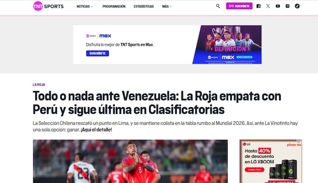 Las reacciones de la prensa chilena tras el empate entre la Roja y la Selección Peruana por las Eliminatorias 2026.