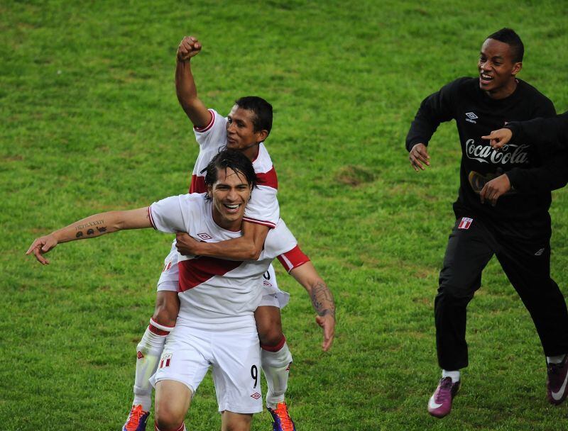 William Chiroque hizo dupla en el ataque con Paolo Guerrero en el triunfo 4-1 ante Venezuela, por la Copa América 2011 | AFP PHOTO / Maxi Failla (Photo by Maxi Failla and Maximiliano Failla / AFP)