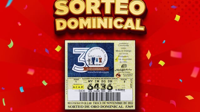 Lotería Nacional de Panamá del 13 de noviembre: resultados y ganadores del Sorteo Dominical