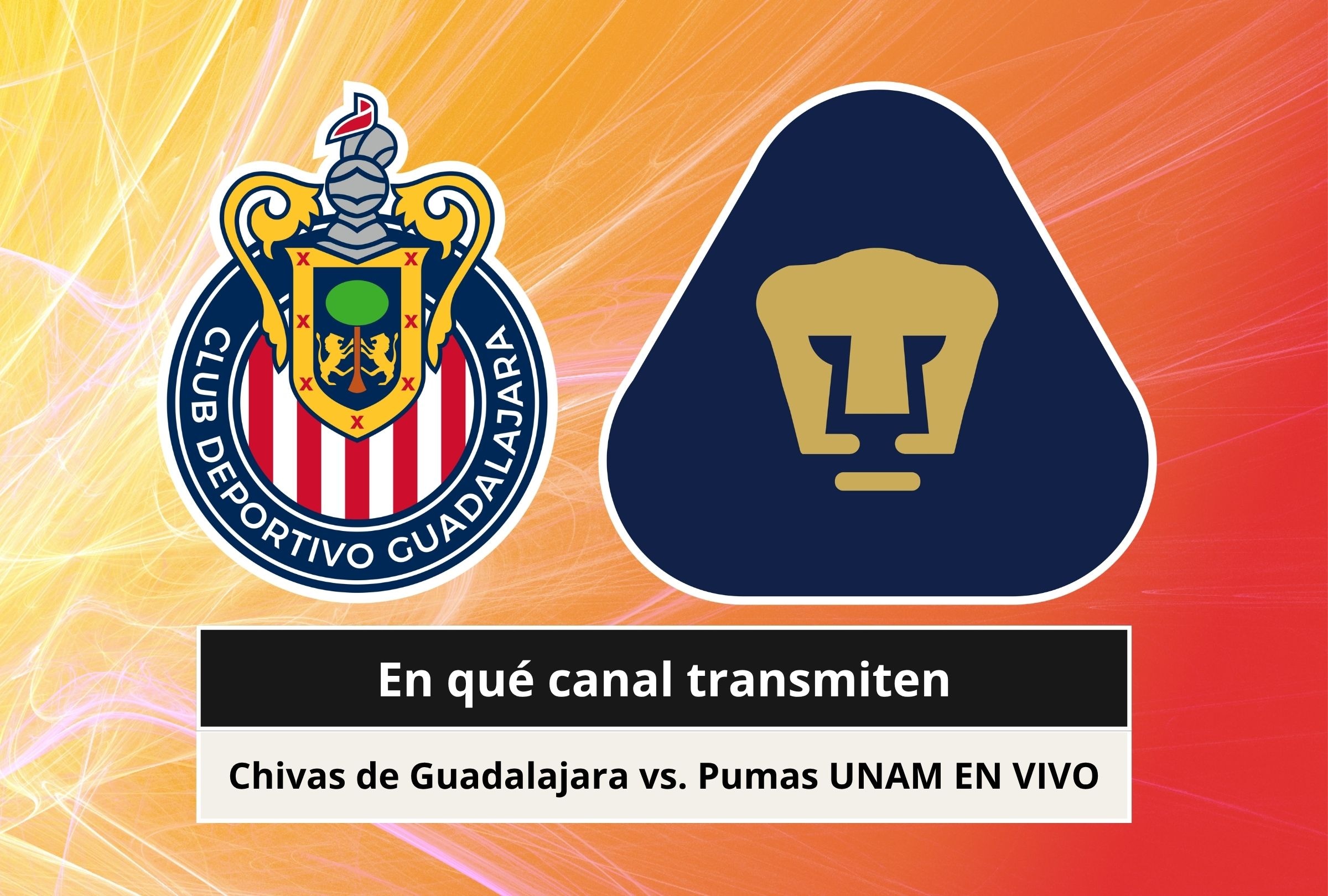 Revisa esta nota para que sepas en qué canal transmiten el partido Chivas de Guadalajara vs. Pumas UNAM por el Torneo Apertura de la Liga MX 2026. (Foto: Composición Canva - Depor)